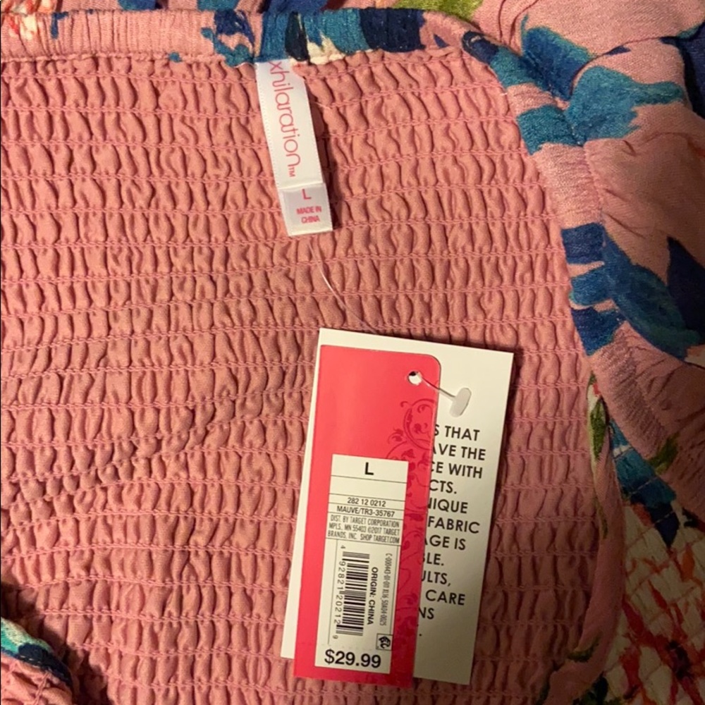 Pink flowered dress